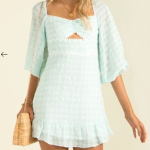 Hello Molly Turquoise Mini Dress